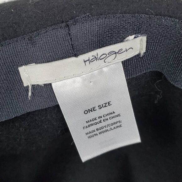 Halogen Wool Fedora Hat Black OS - Picture 3 of 7